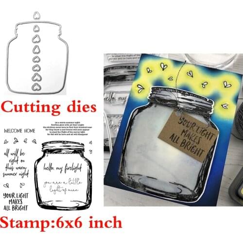 Firefly Jar Clear Stamps Coordinating Cutting dies for DIY Scrapbooking Craft Cards Transparent Stempels New 2020 Silicone Seal