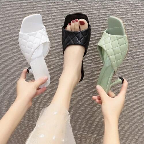 2021 Summer Heel High Heels Sandals Lady Pumps Classics Slip on Shoes Sexy Women Party Shoes Wedding Slingbacks