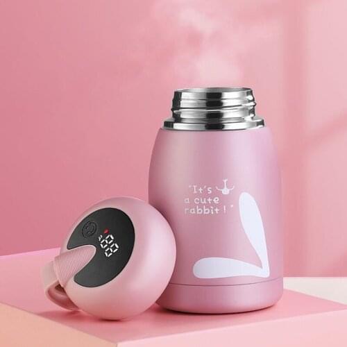 304 Stainless Steel Thermal Mug Intelligent Temperature Measurement Vacuum Flask Lovely 320ml Thermo Cup For Coffee
