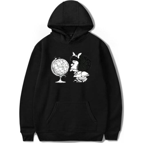 Cartoon Mafalda Hoodies Printed Streetwear For Men/Women Kawaii Sweatshirts Casual Hooded Cool Oversized Harajuku Pullovers Tops