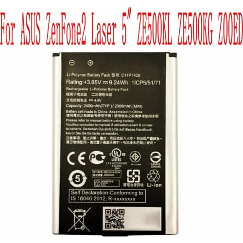 High Quality 2400mAh C11P1428 Battery For ASUS ZenFone2 Laser 5" ZE500KL ZE500KG Z00ED Cell Phone