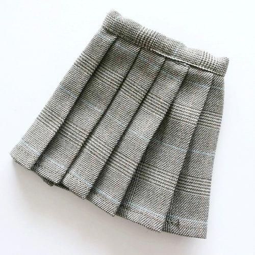[wamami] 05# Light Grey Plaid Skirt 1/4 MSD 1/3 SD DZ AOD LUTS BJD Dollfie