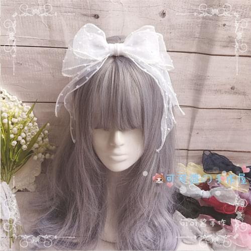 Japanese Lolita Hand made Small Fresh Soft Sister hand made Lolita hair band side clip KC Teenage heart Loli Hair Accessories