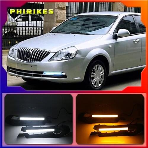 2pcs For Buick Excelle 2013-2015 White yellow blue Front Fog Lamp Day Light LED DRL daytime running light