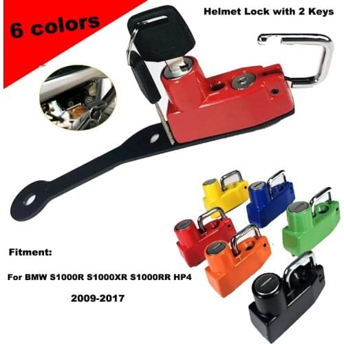 2019 New For BMW S1000R S1000RR S1000 R HP4 2009-2017 Motorcycle Helmet Lock Mount Hook 6 color Side Anti-theft Security