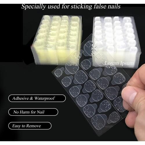 2021 nail glue 50 Sheets Double Side Nail Glue Stickers Waterproof False Nail Manicure Fingernail Adhesive Tabs