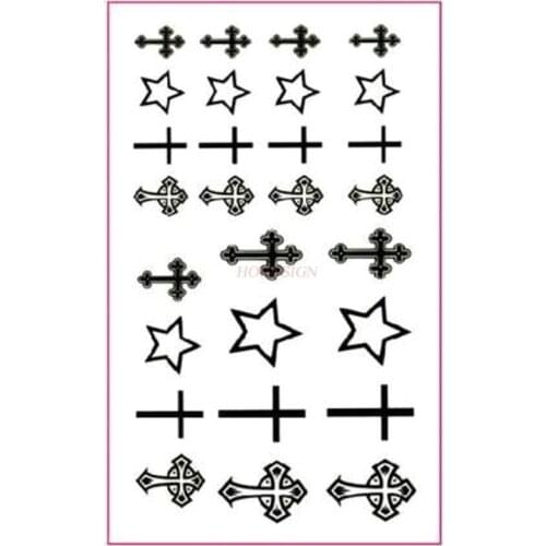 4pcs New Tattoo Stickers Cross Finger Waterproof Men And Women Models Long-lasting Realistic Tattoo Stickers Sale