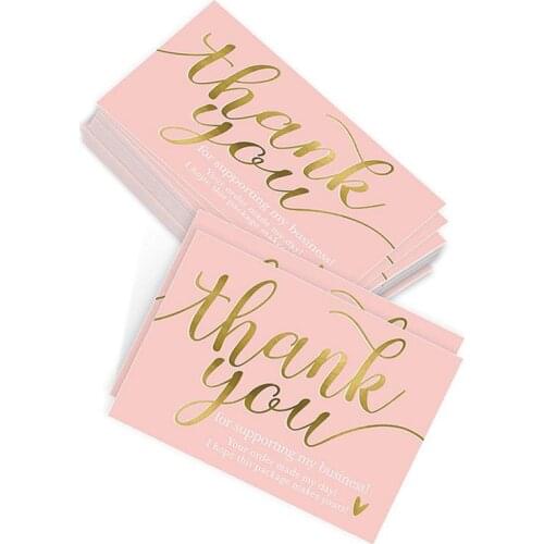 50PCS Paper Tags DIY Handmade Thank You Multi Style Crafts Hang Tag With Rope Labels Gift Wrapping Supplies Decorative Gift