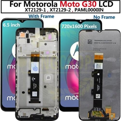 6.5'' Original For Motorola Moto G30 LCD Display And Touch Screen Assembly Repair For Motorola G30 LCD XT2129-2, PAML0000IN