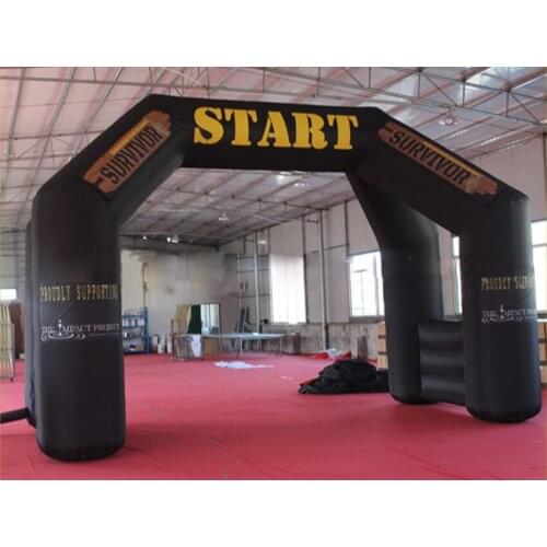 8x5m Free Standing Giant Event Inflatable Gantry Outdoor Black Inflatable Start Line Arch with Logo