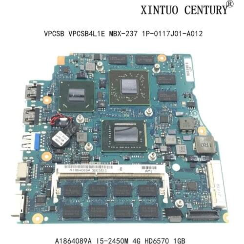 A1864089A For SONY VAIO VPCSB VPCSB4L1E MBX-237 Laptop Motherboard 1P-0117J01-A012 13.3 inch W/ I5-2450M 4G 216-0810005 tested