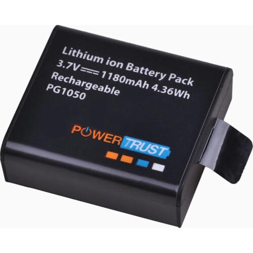 PowerTrust 1x PG1050 Rechargeable Battery For SJCAM SJ4000 sj4000 SJ5000X For EKEN H9 H9R H8R H8 Action Camera