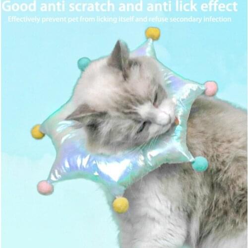 Anti-scratch And Anti-lick Protective Headgear After Pet Surgery Cat Cone Collar Soft Filled With PP Cotton Soft And Light