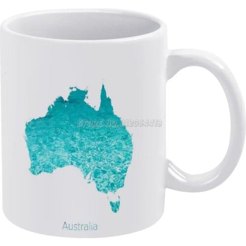 Australia Ocean Coffee Mugs Custom Cup Personalized Mug Tea Cup Hot Drink Cup Creative Drinkware Gifts World World Adventure Tra