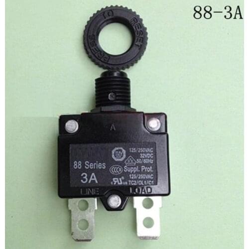 Free Shipping 3A 125VAC 250VAC 32VDC circuit breaker 88 series residual Current earth leakage