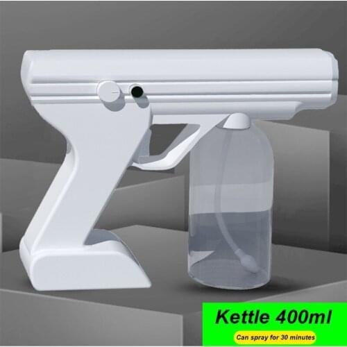 800ML Wireless Sanitizer Sprayer Disinfects Blue Light Nano Steam Spray Gun Sterilizing Nano Spray Gun USB Garden Home Office