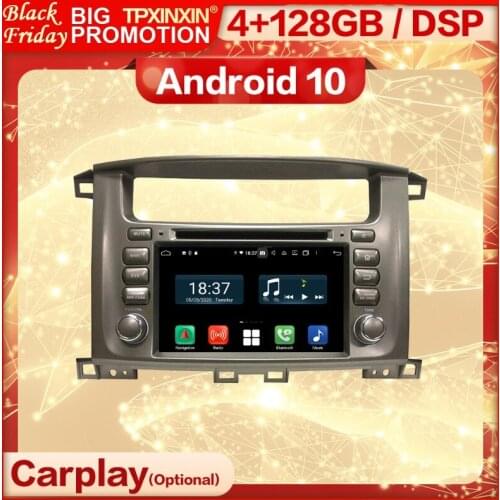 Carplay 2 Din Android Receiver For Toyota Cruiser 100 1998 1999 2000 2001 2002 2003 2004 2005 2006 2007 BT Wifi Player Head Unit