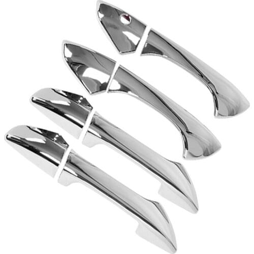 Handles Covers W/out Psg Keyhole Chrome 4 Doors No Drilling Or Cutting For Ford Escape 13-14 Focus 12-14 Car Chrome Accessories