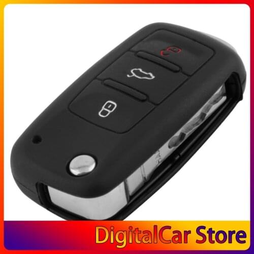 2018 Car Auto Key Cover Case Silicone Car Keychain For Remote Control For Volkswagen For VW Series Universal New Drop Shipping
