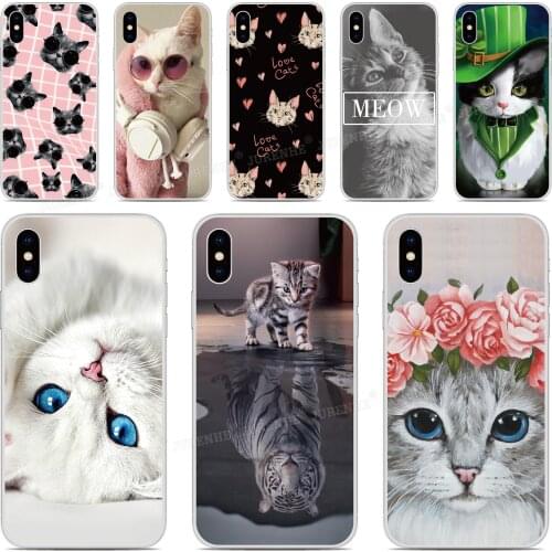 Cute Cat Phone Cover Case For BQ Aquaris X2 X Pro U U2 Lite V X5 E5 M5 E5s C VS Vsmart JOY Active 1 Plus 5035 5059 Fundas