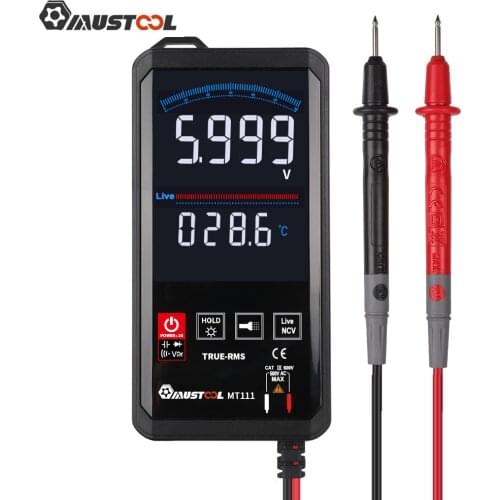 Mustool MT111 Digital Multimeter 6000 Counts Intelligent Scanning Digital Multimeter AC DC Measurement NCV True RMS Tester