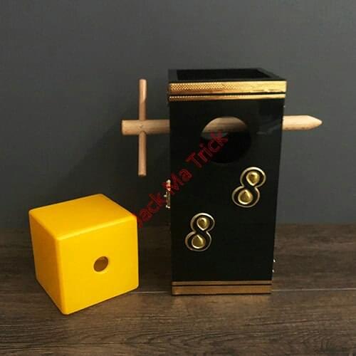 Cube Thru Stick - Stage Magic / Magic Trick, Gimmick, Props