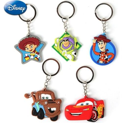 Disney Toys Story Keychain Kawaii Movie Anime Jessie Woody Alien Key Ring Keychain Accessories Action Figures Toys for Kids Gift