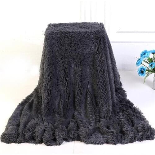 2020 Long Plush Ultra Soft Warm Sofa cover Bed cover set Teens Throw Blanket Reversible Bedspread Pillow shams Twin Full Queen