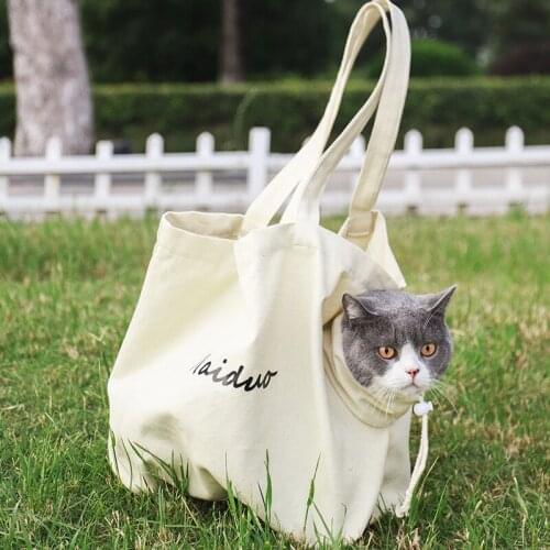 New Canvas Outing Breathable Cat Bag Dog Bag Pet Portable Messenger Backpack Portable Cat Bag Pet Products Puppy Carrier