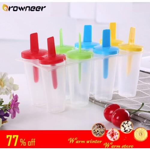 4/8/10 Cells DIY Popsicle Molds Ice Cream Makers Kitchen Tools Reusable Frozen Pop Moulds Eco-Friendly Stocked Juices Purees