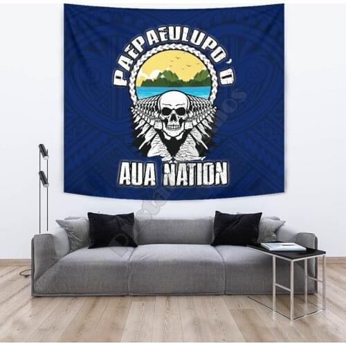 American Samoa Tapestry Paepaeulupo'o Aua 3D Printing Tapestrying Rectangular Home Decor Wall Hanging 02