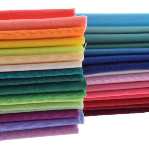 Random Mix Solid Color Cotton Fabric Patchwork For Sewing Rainbow Cloth Scarpbooking Needlework Craft Doll Bag 38pcs/lot 20x30cm