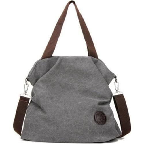 Canvas Ladies Shoulder Bag Handbag Korean Fashion Casual Large Capacity Simple Fashion