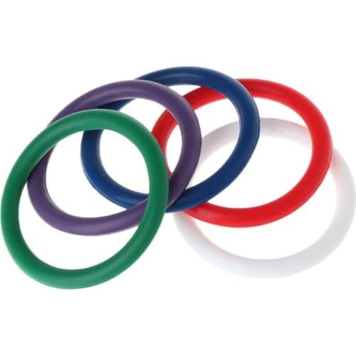 5pcs/set Rainbow Penis Ring Silicone 4.0cm Cockring Cock Ring Colorful Sex Ring