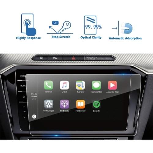 LFOTPP For Passat B8 9.2inch 2018 Car Navigation Display Tempered Glass Screen Protector Film Auto Interior Sticker Accessories
