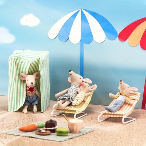 Aizulhomey Mouse Doll House Furniture Recliner Tent Vacation Set 1/12 GSC OB11 BJD Lol Blyth Accessories Baby Toys Birthday Gift