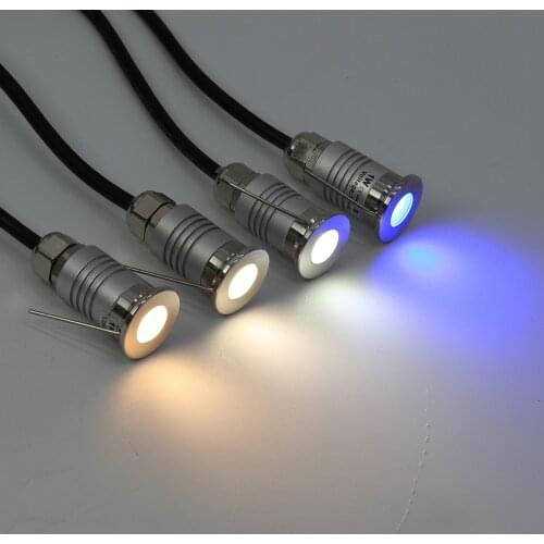 Mini LED Underground Light DC12V 1W Outdoor Inground Light Uplight Garden Square Stair Path Yard Deck Light Buried Light IP67