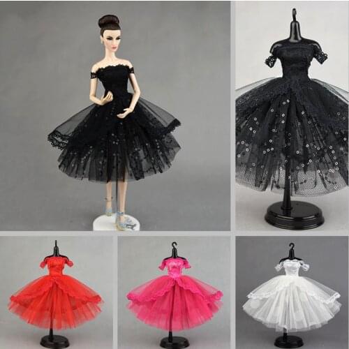 Fashion Doll Dress Wedding Gown Princess Ballet Dresses for Barbie Clothes Tutu Party Gown Vestidoes 1/6 BJD Accessories Kid Toy