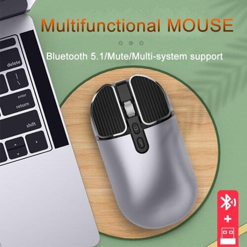 Bluetooth Mouse Computer Mice Wireless Gaming Mouse for Laptops PC Rechargeable Dual-mode Desktop Office Silent Ergonomic