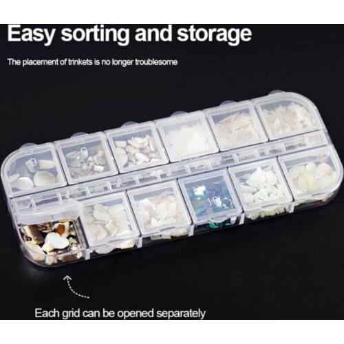 Nail Rhinestone Jewelry display storage case organizer manicure tools Travel Portable Plastic Box Round Cosmetic Dispenser Box