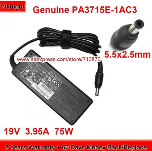 Genuine PA-1750-09 75W Charger 19V 3.95A AC Adapter for TOSHIBA Satellite P745 L300 L450 L350 L40