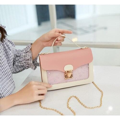 Autumn Winter New Style Ladies Mini Square Bag Shoulder Bag Star Sequin Design Messenger Bag Clutch Bag Purse Handbag Shell bag