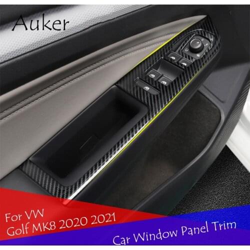 Car Window Switch Adjustment Knob Panel Cover Trim Stickers Strips Garnish Styling For VW Golf 8 MK8 2020 2021 Accessories
