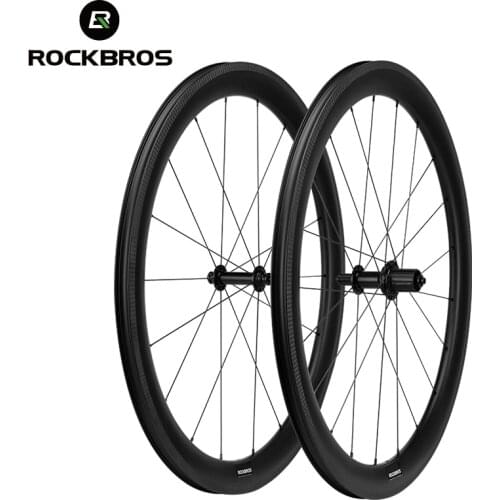 ROCKBROS Carbon Bicycle Wheelset 30mm 50mm Clincher Tyre 700C Road Bike Wheels V Brake R255 Hub Cycling Wheelset