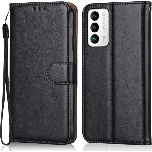 Folio Luxury Leather Case for On Meizu 18 Wallet Stand Flip Case Phone Bag With Strap