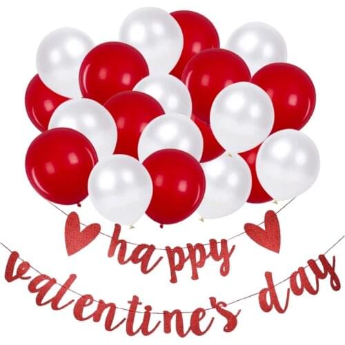 Happy Valentines Day Decoration Kit Red Paper Fan Hanging Banner For Wedding Anniversary Party Decorations Valentines Day 2021