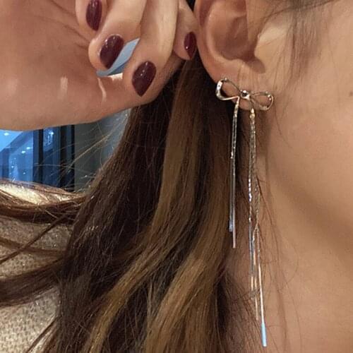 Tassel Earrings Long Tassel Temperament Beautiful Dangle Earrings Jewelry For Women Girls LB