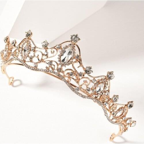 Wedding Rinestone Crown with Loop End Stylish Elegant Durable No Fading Easy to Wear Best Gift for Women Girls BH