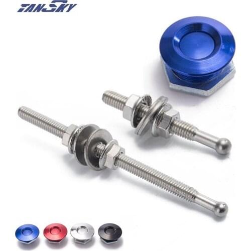 1" Aluminum Quick Latch Low Profile Lockable Push Button Hood Pins For Honda et TK-DP016M25/TK-DP017M25