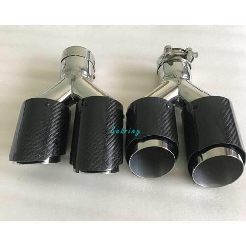 1 PC Car Modification for Universal Dual Automobile exhaust pipe Muffler tip 3 Series universal exhaust car